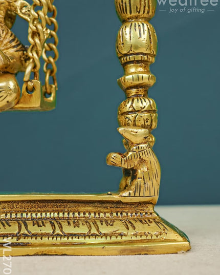 Brass Ganesha On Jhoola - Wl2701 Figurines