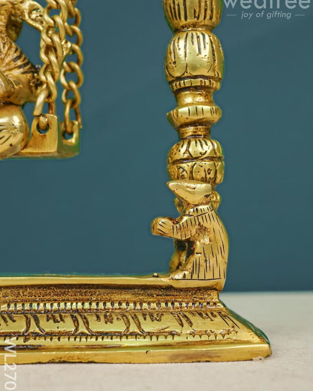 Brass Ganesha On Jhoola - Wl2701 Figurines