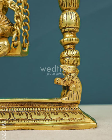 Brass Ganesha On Jhoola - Wl2701 Figurines