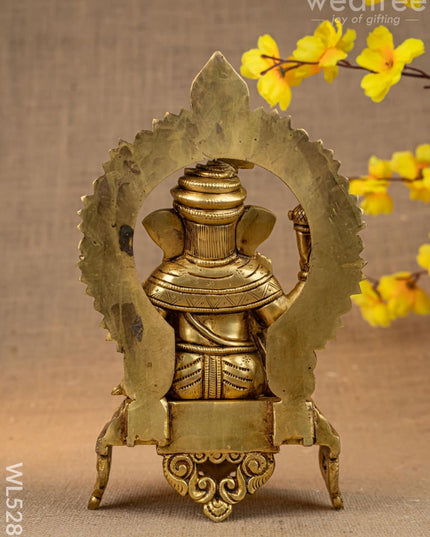 Brass Ganesha on Peetam - 10 inch - WL5286 - Brass Figurines