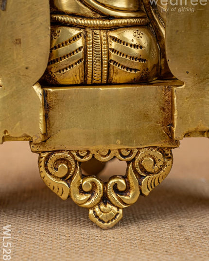 Brass Ganesha on Peetam - 10 inch - WL5286 - Brass Figurines