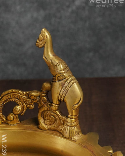 Brass Ganesha Urli - Wl2398