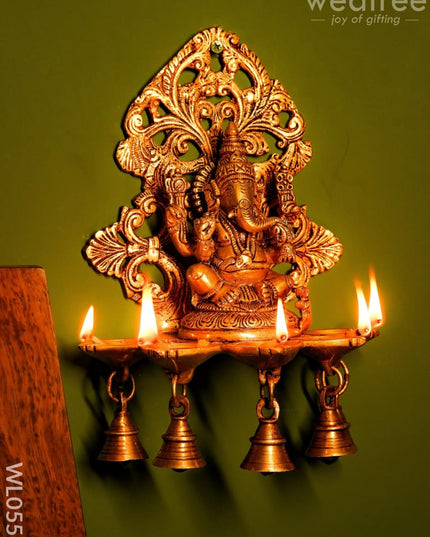 Brass Ganesha Wall Hanging - Wl0555 Diya