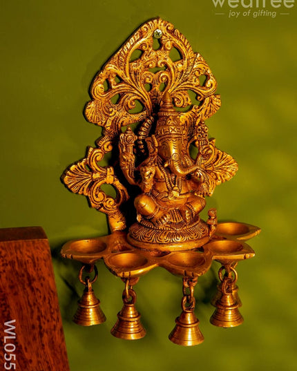 Brass Ganesha Wall Hanging - Wl0555 Diya
