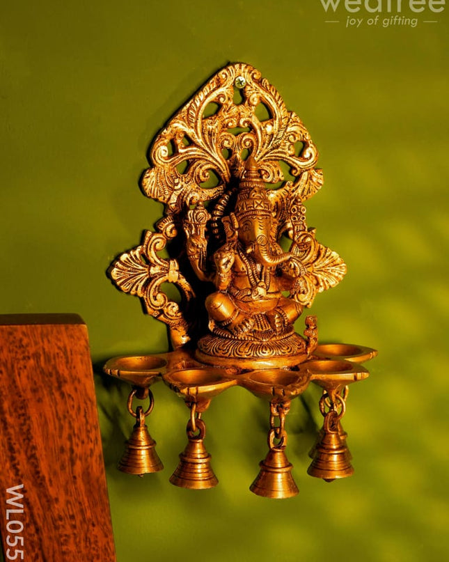 Brass Ganesha Wall Hanging - Wl0555 Diya