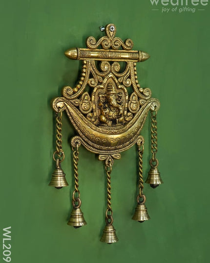 Brass Ganesha Wall Hanging - Wl2091 Diya