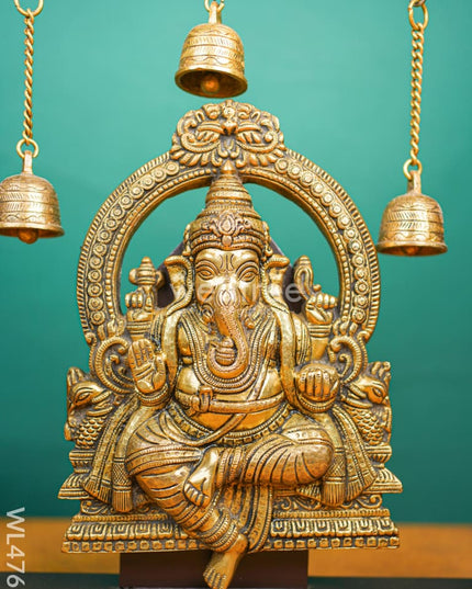 Brass Ganesha With Wooden Frame - Wl4767 Frames