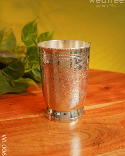 Brass Glass Set With Tray - Wl0065 Utility