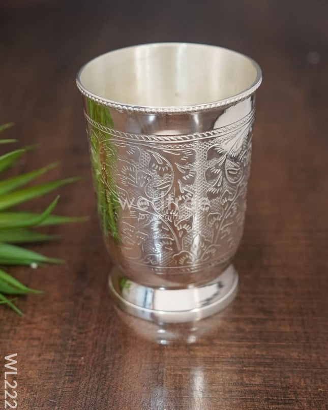 Brass Glass Set With Tray - Wl2223 Utility