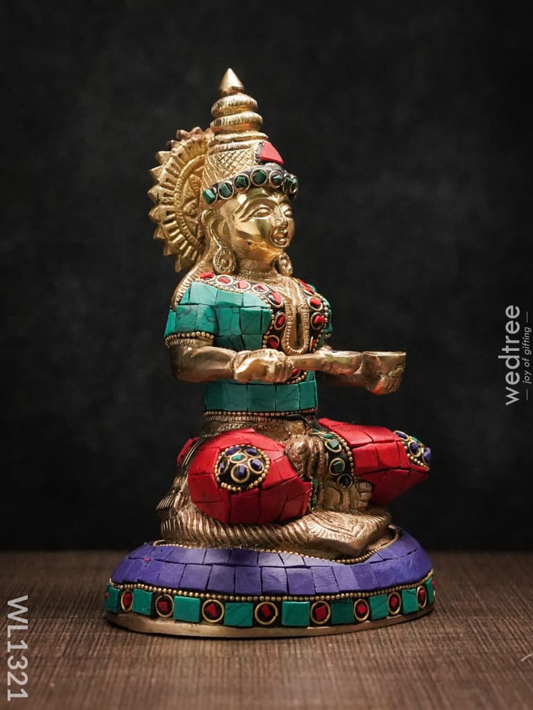 Brass Goddess Annapoorna - Wl1321 Figurines