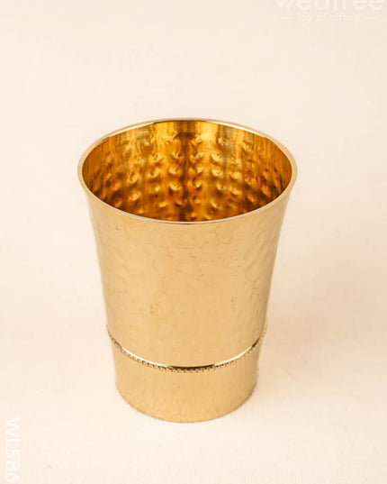Brass Hammer Glass - 4 inch - WL5861 - Brass Utility