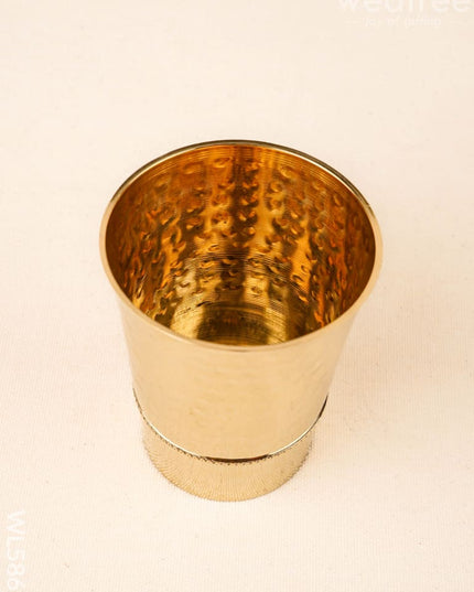 Brass Hammer Glass - 4 inch - WL5861 - Brass Utility
