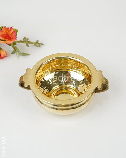 Brass Hammered Urli - 5 Inch Wl4622