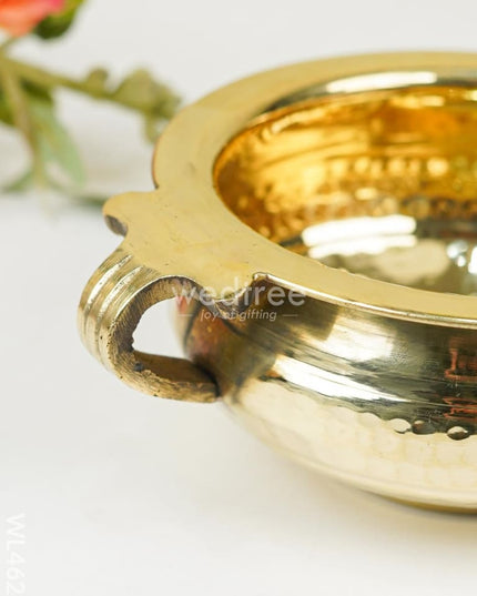 Brass Hammered Urli - 5 Inch Wl4622