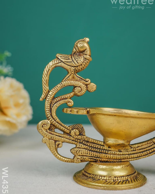 Brass Handle Diya - Wl4356