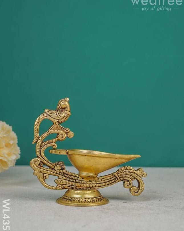 Brass Handle Diya - Wl4356