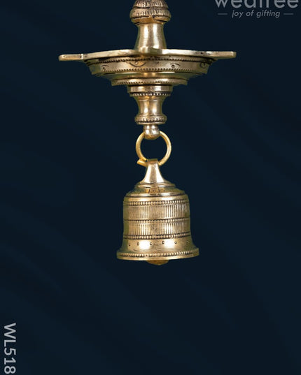 Brass Hanging Annapakshi Diya - 25 inch - WL5181 - Brass Diya