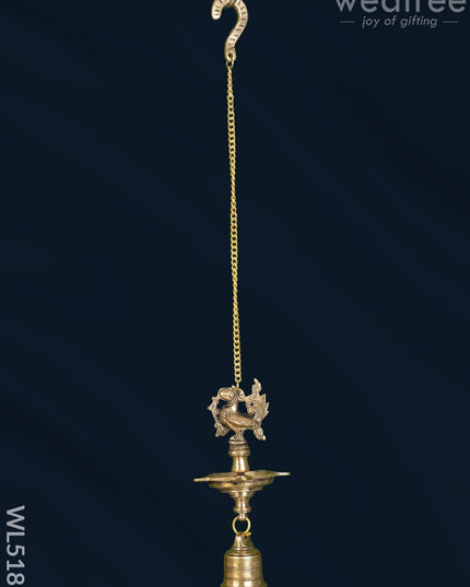 Brass Hanging Annapakshi Diya - 25 inch - WL5181 - Brass Diya