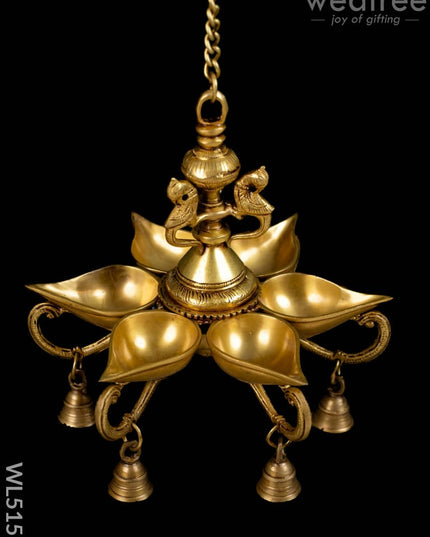 Brass Hanging Annapakshi Diya - 32 inch - WL5155 Brass Diya