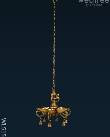 Brass Hanging Annapakshi Diya - 32 inch - WL5155 - Brass Diya