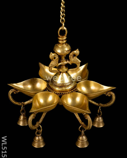 Brass Hanging Annapakshi Diya - 32 inch - WL5155 Brass Diya