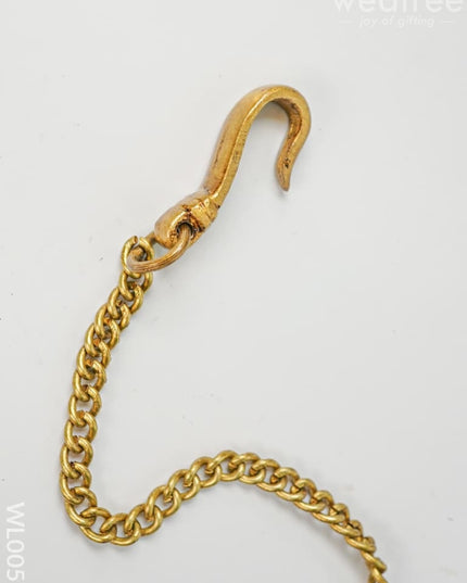 Brass Hanging Annapakshi Five-Face Diya - Wl0057 Wall