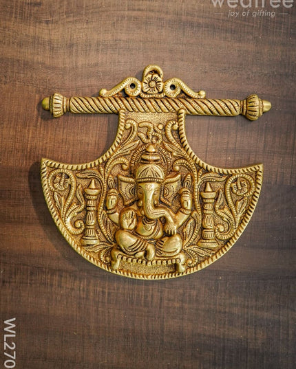 Brass Hanging Ganesha Fan - Wl2706 Figurines