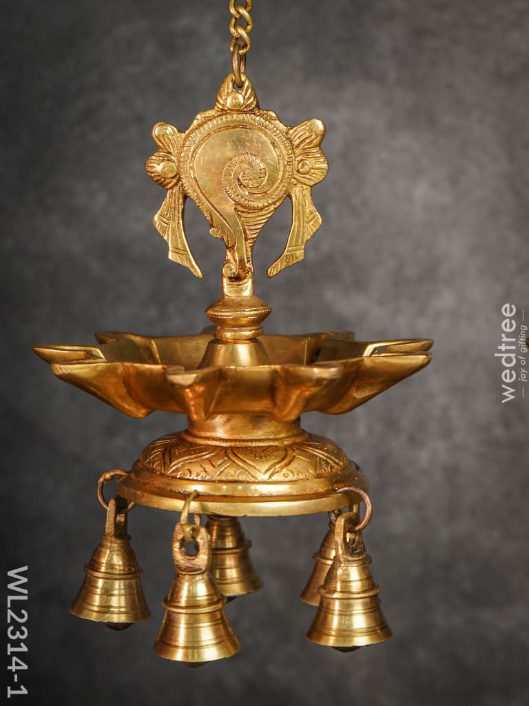 Brass Hanging Shank-Chakra Diya - Wl2314