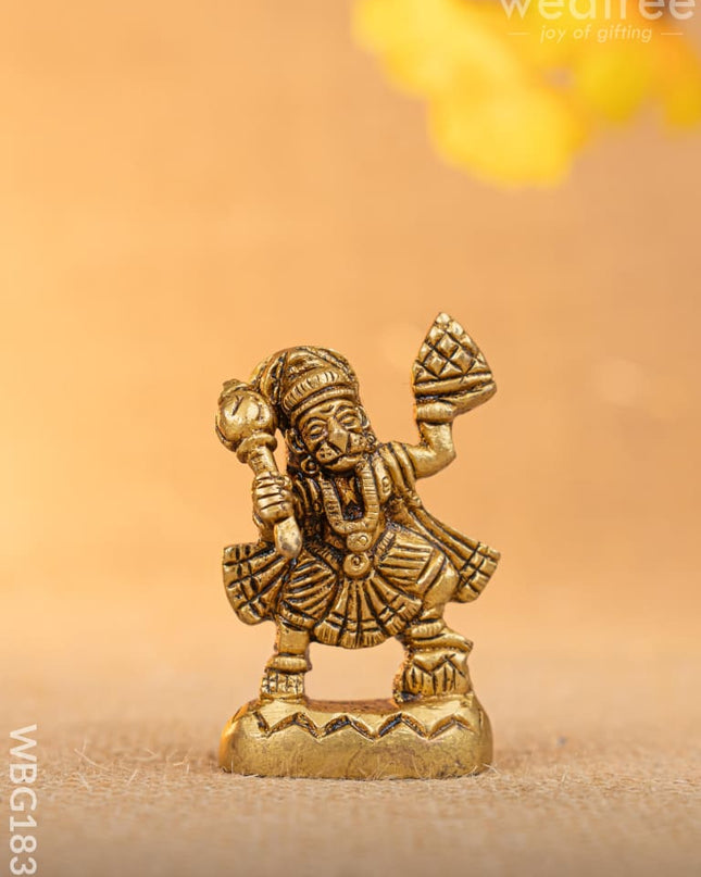 Brass Hanuman Idol - 2 inch - WBG1833 - Brass Figurines - RG