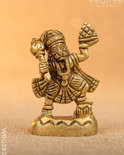 Brass Hanuman Idol - 2 inch - WBG1833 - Brass Figurines - RG