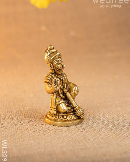 Brass Hanuman Idol - 3 inch - WL5296 - Brass Figurines