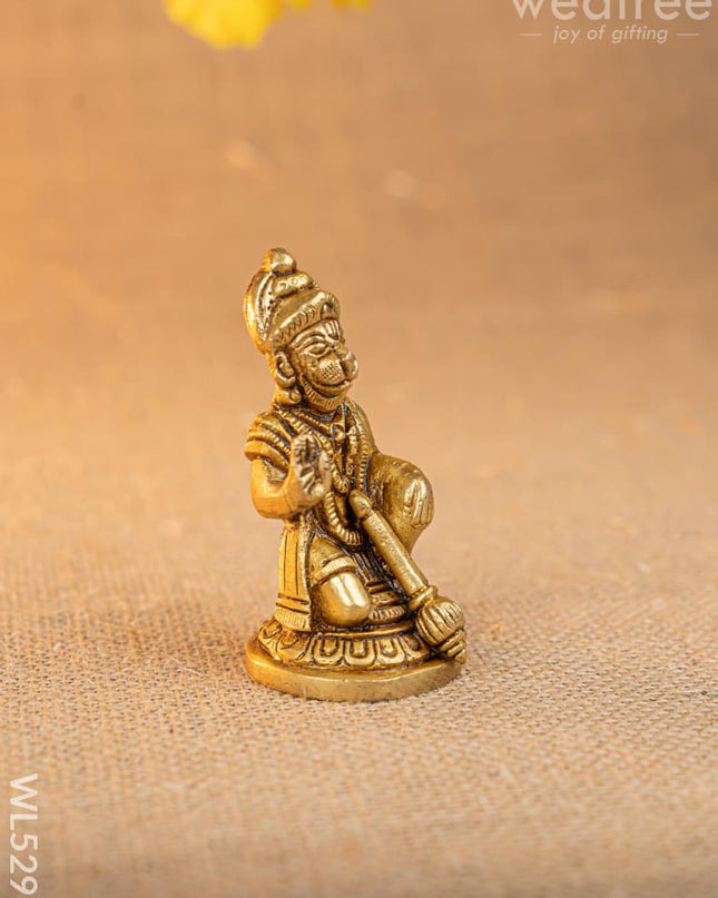 Brass Hanuman Idol - 3 inch - WL5296 - Brass Figurines