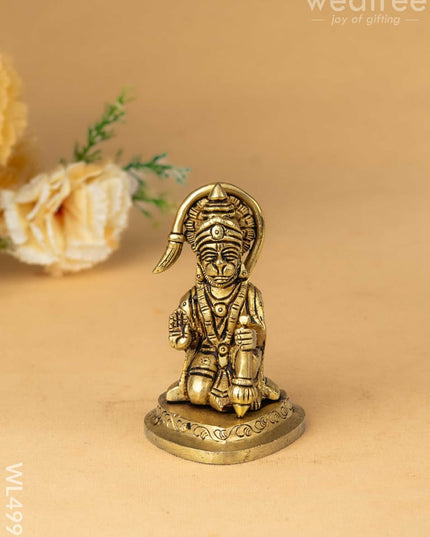 Brass Hanuman Idol - 4 inch - WL4992 Brass Figurines