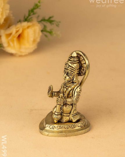 Brass Hanuman Idol - 4 inch - WL4992 Brass Figurines