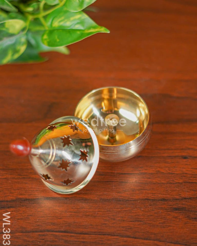 Brass Jali Akhand Diya - 4.5 Inch Wl3835
