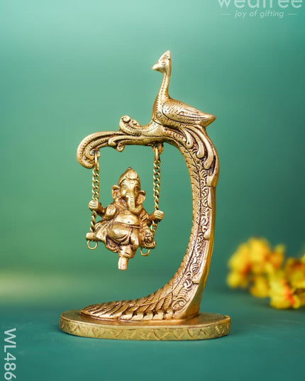 Brass Jhoola Ganesha - 9 inch - WL4860 Brass Figurines