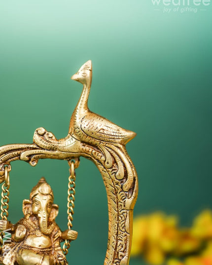 Brass Jhoola Ganesha - 9 inch - WL4860 Brass Figurines