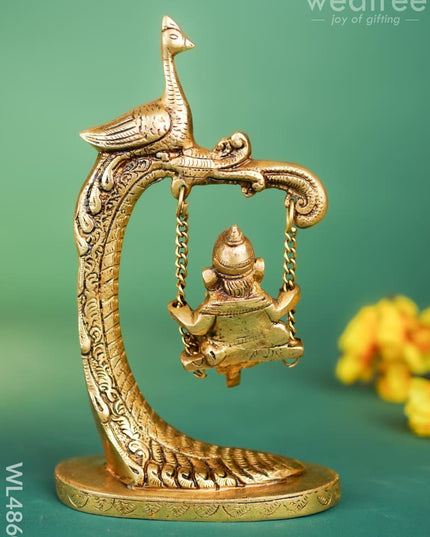 Brass Jhoola Ganesha - 9 inch - WL4860 Brass Figurines