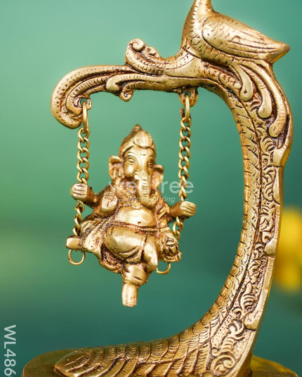 Brass Jhoola Ganesha - 9 inch - WL4860 Brass Figurines