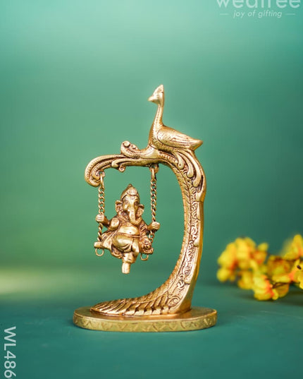 Brass Jhoola Ganesha - 9 inch - WL4860 Brass Figurines