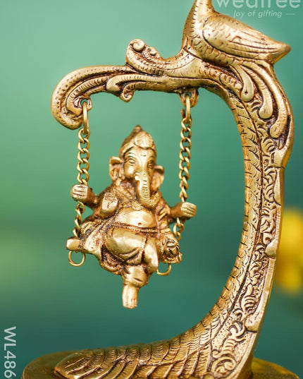 Brass Jhoola Ganesha - 9 inch - WL4860 Brass Figurines