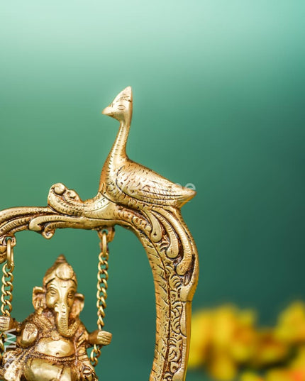 Brass Jhoola Ganesha - 9 inch - WL4860 Brass Figurines