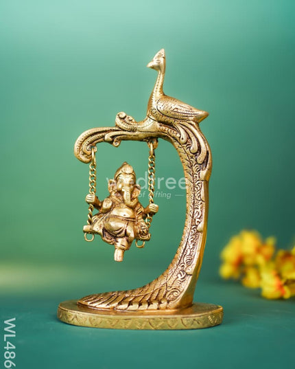 Brass Jhoola Ganesha - 9 inch - WL4860 Brass Figurines
