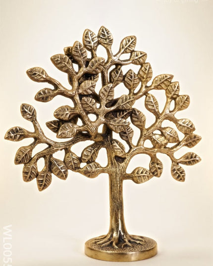 Brass Kalpavriksha Tree - Black Antique Finish - WL0055-2 - Brass Decor
