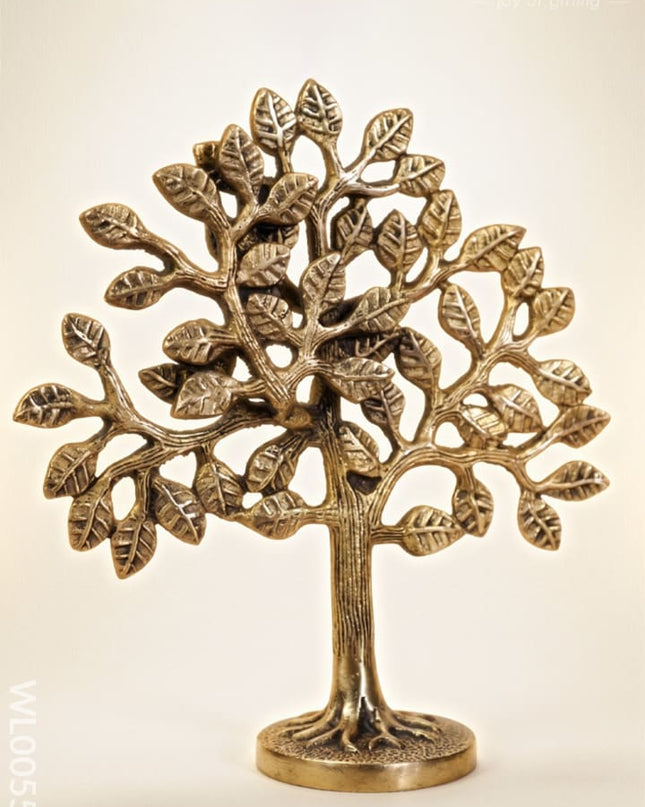 Brass Kalpavriksha Tree - Black Antique Finish - WL0055-2 - Brass Decor