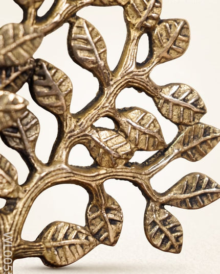 Brass Kalpavriksha Tree - Black Antique Finish - WL0055-2 - Brass Decor