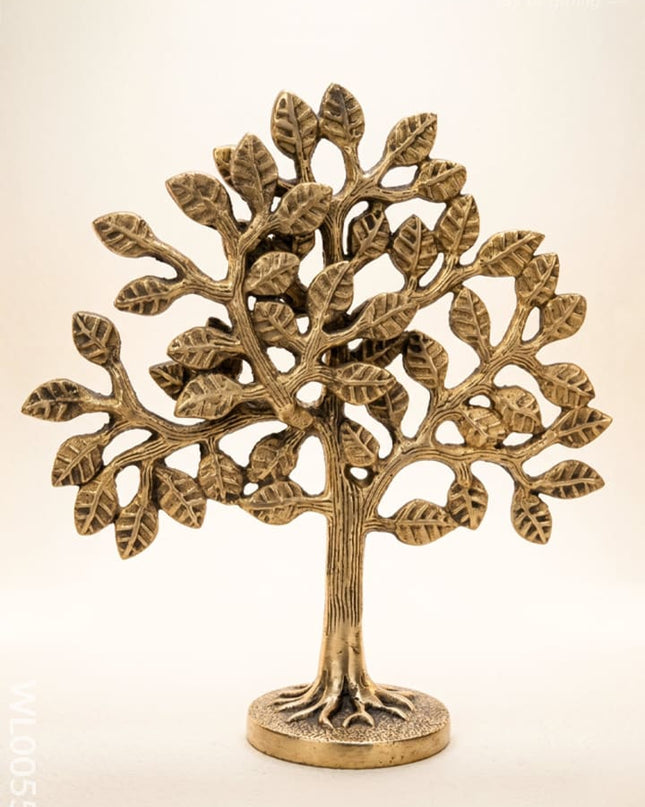 Brass Kalpavriksha Tree - Black Antique Finish - WL0055-2 - Brass Decor