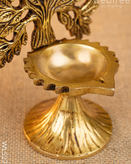 Brass Kalpavriksha Tree with Diya - WL5274 - Brass Diya