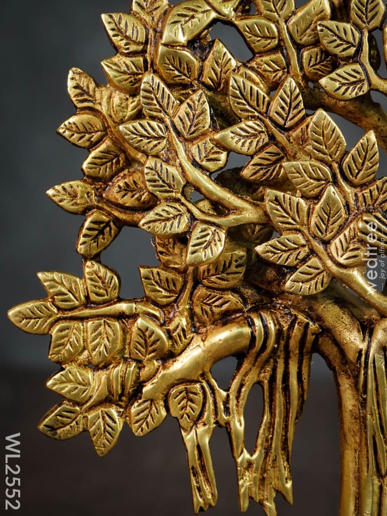 Brass Kalpavriksha Tree With Roots - Wl2552 Figurines