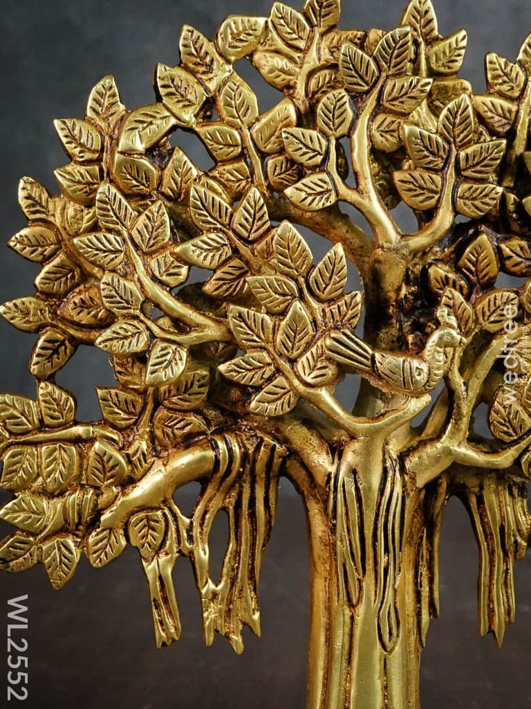 Brass Kalpavriksha Tree With Roots - Wl2552 Figurines